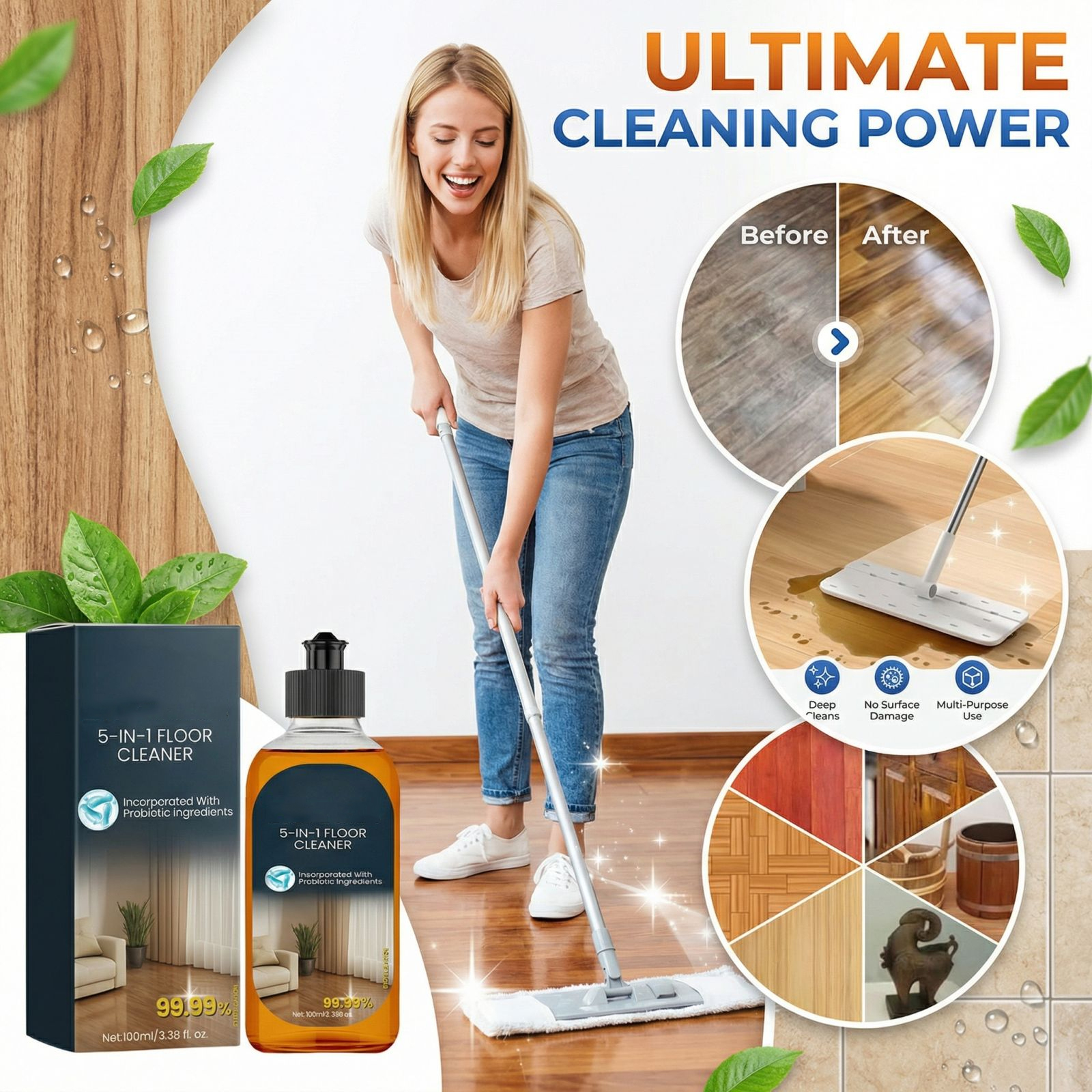 100ml Efficient Cleaning Agent - Home Bathroom Supplies reseña y precio