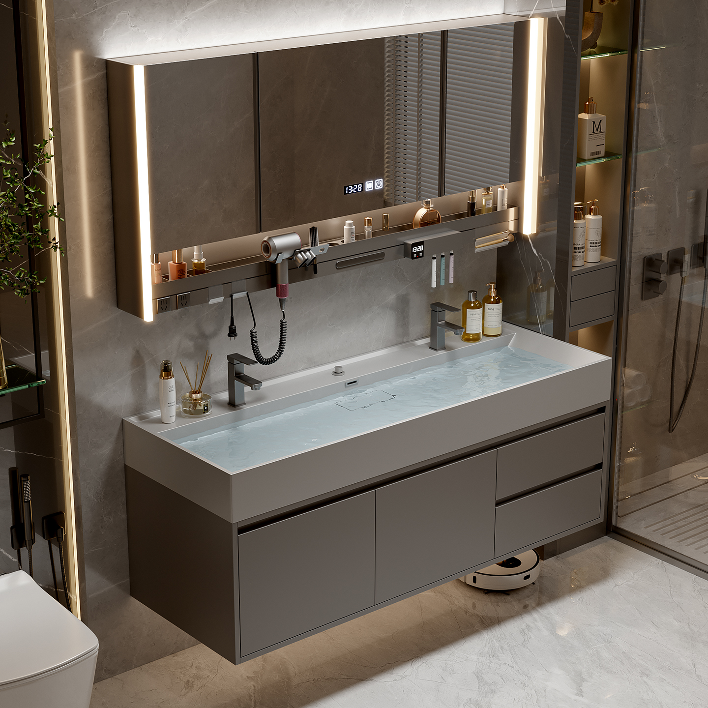 Drawers Paper Bathroom Cabinet - Home Bathroom Partition Wall reseña y precio