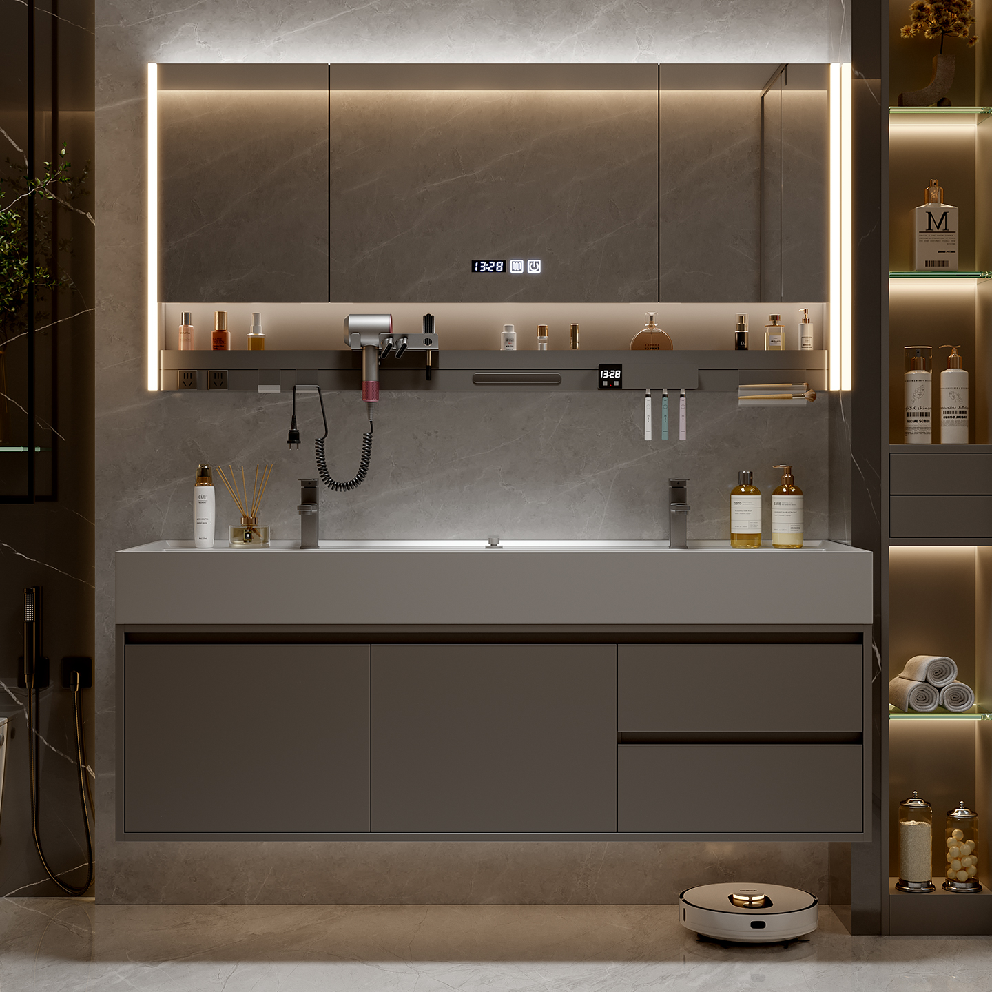 Drawers Paper Bathroom Cabinet - Home Bathroom Partition Wall reseña y precio