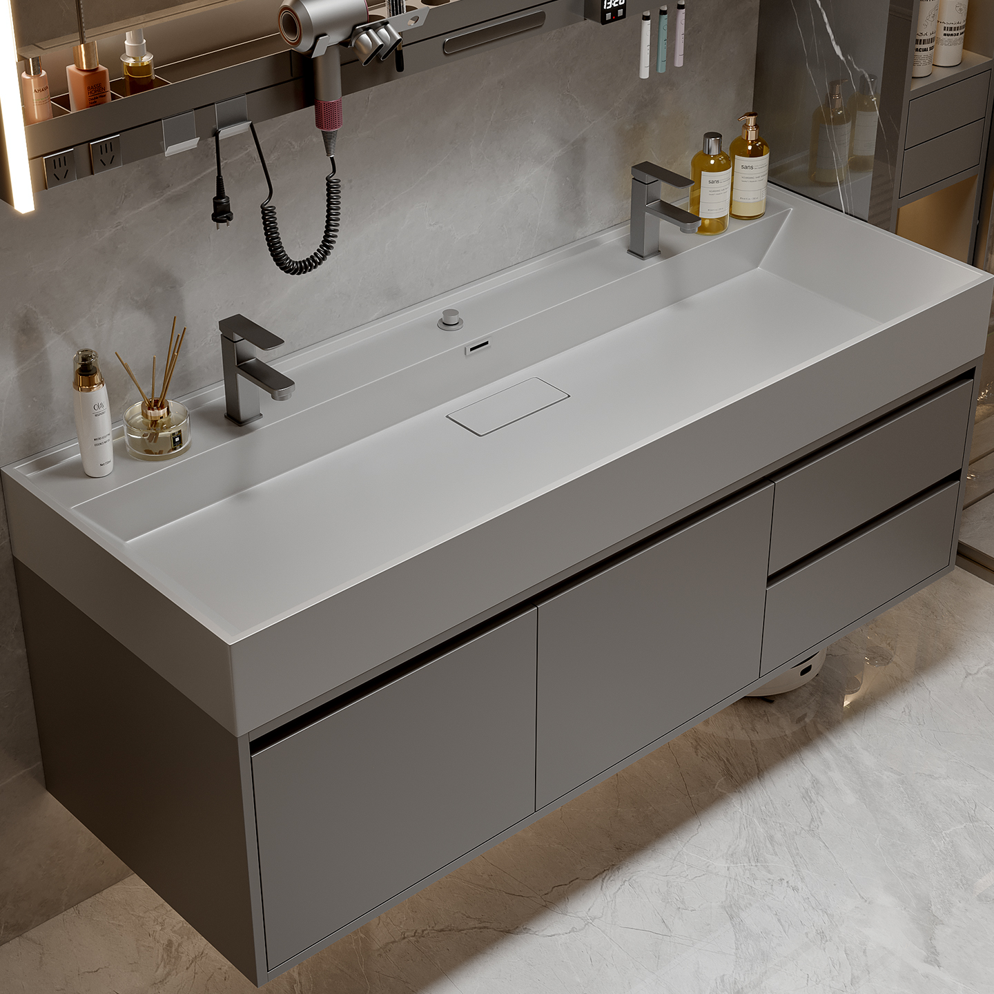 Drawers Paper Bathroom Cabinet - Home Bathroom Partition Wall reseña y precio