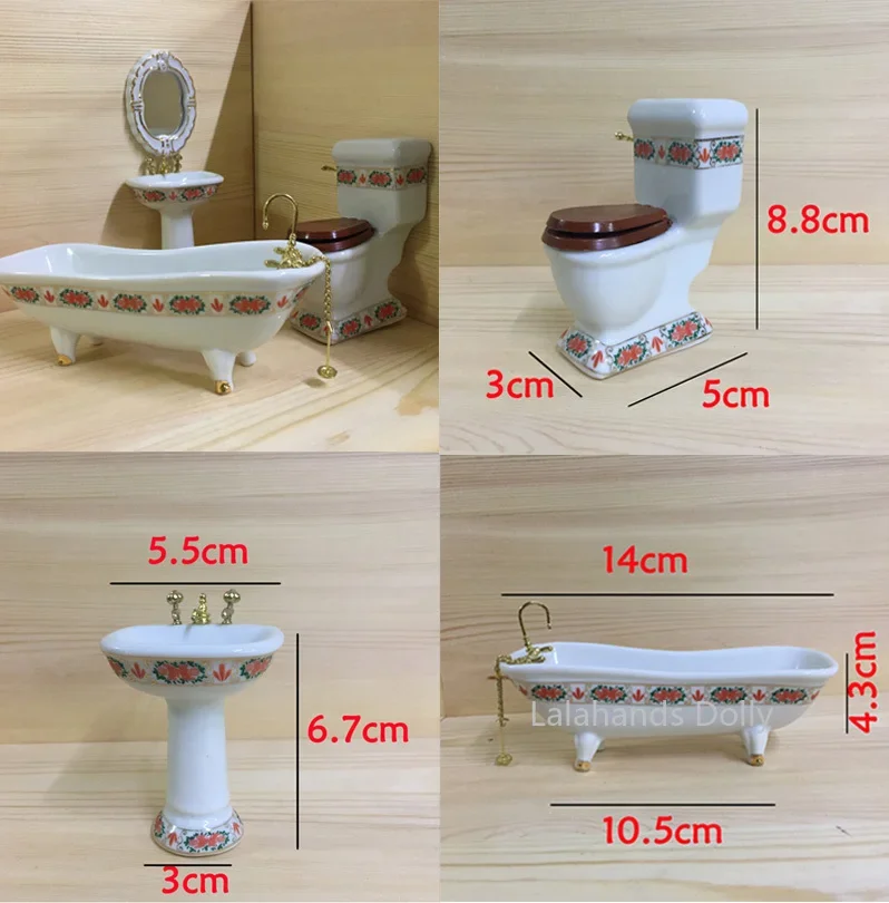 4pcs/set Dollhouse Mini Creati - Home Bathroom Supplies reseña y precio