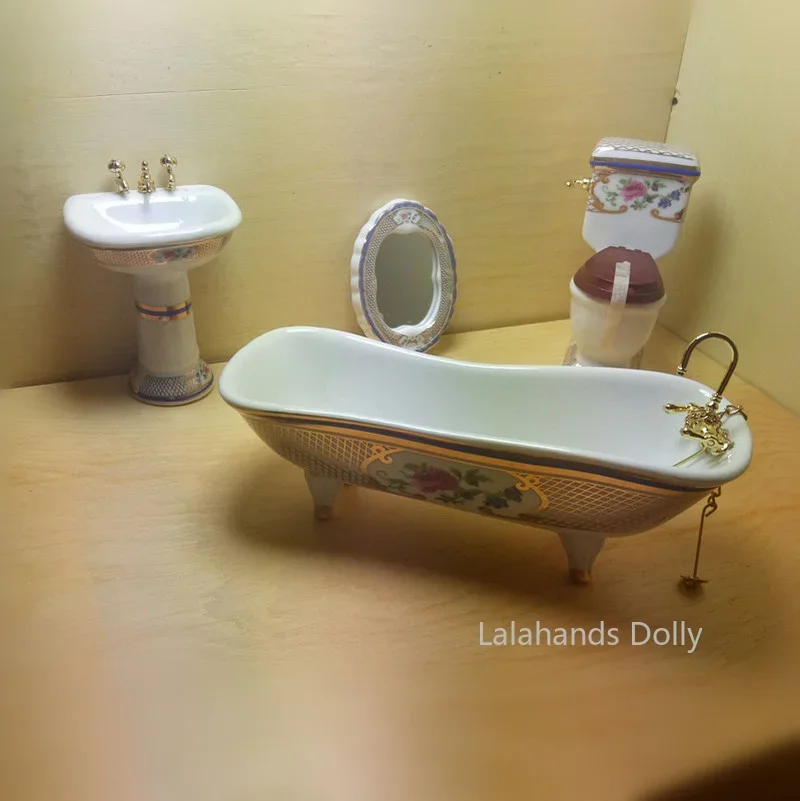 4pcs/set Dollhouse Mini Creati - Home Bathroom Supplies reseña y precio