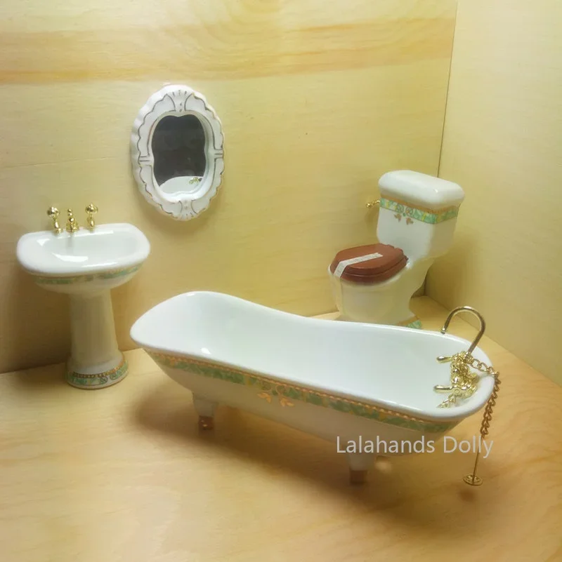 4pcs/set Dollhouse Mini Creati - Home Bathroom Supplies reseña y precio
