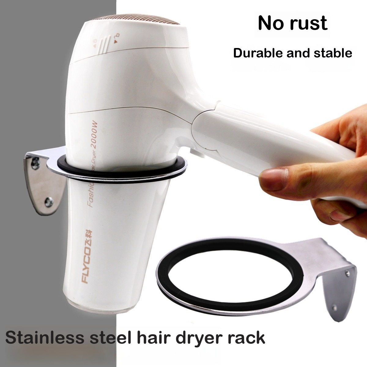 Wall Mounted Hair Dryer Holder - Home One Bathroom Accessories reseña y precio