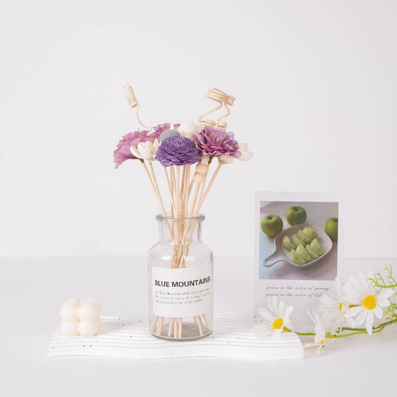 Rattan Sticks and Sola Flowers - Home One Bathroom Accessories reseña y precio